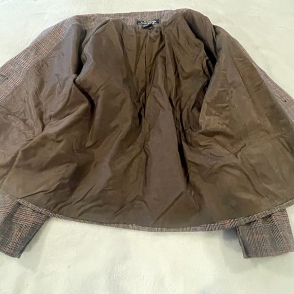 VTG EH Woods Womans Blazer Size 14 Plaid twead Career Wool Blend - Y993 - Picture 4 of 8